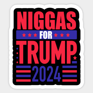 Niggas For Trump 2024 Sticker
